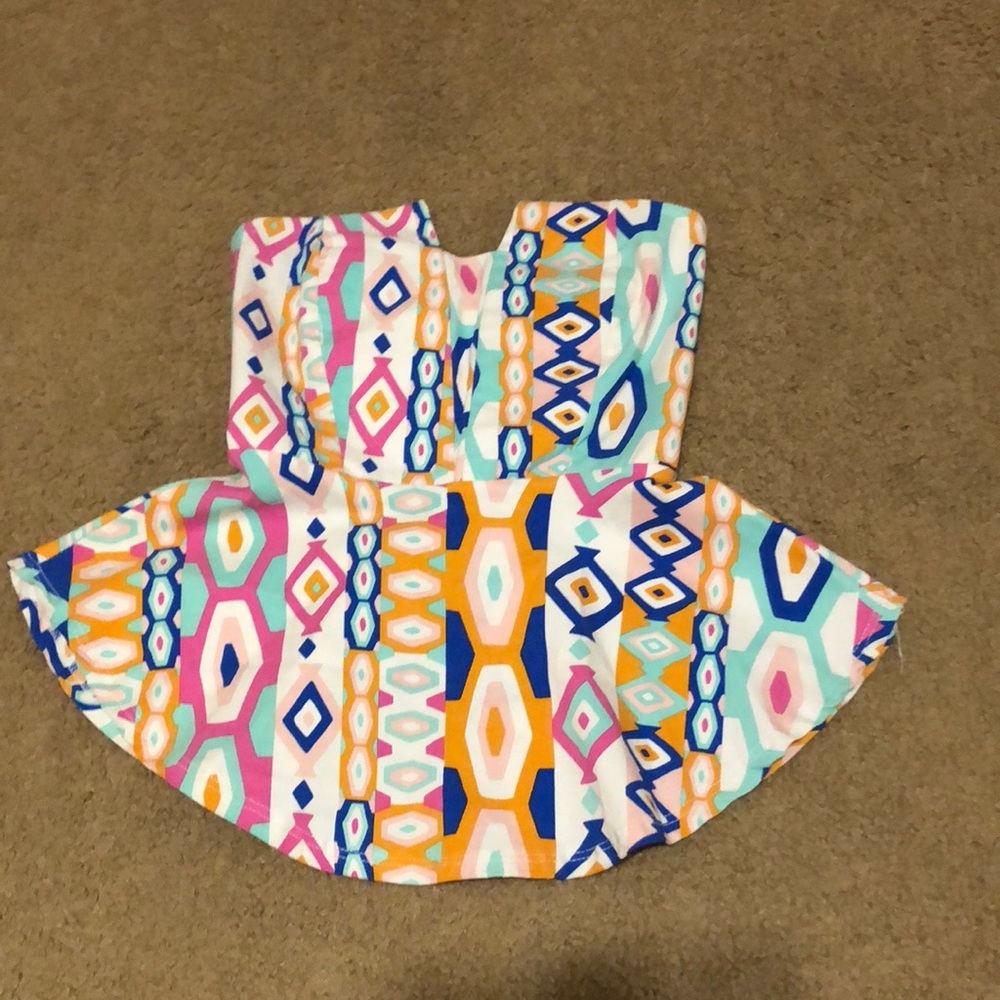 Strapless pattern shirt